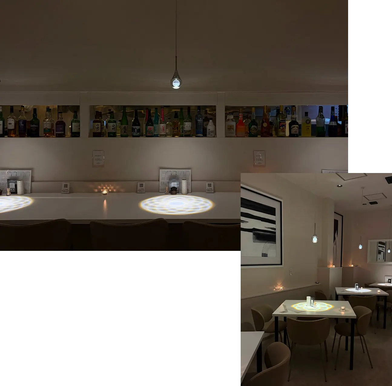 カウンターとテーブル